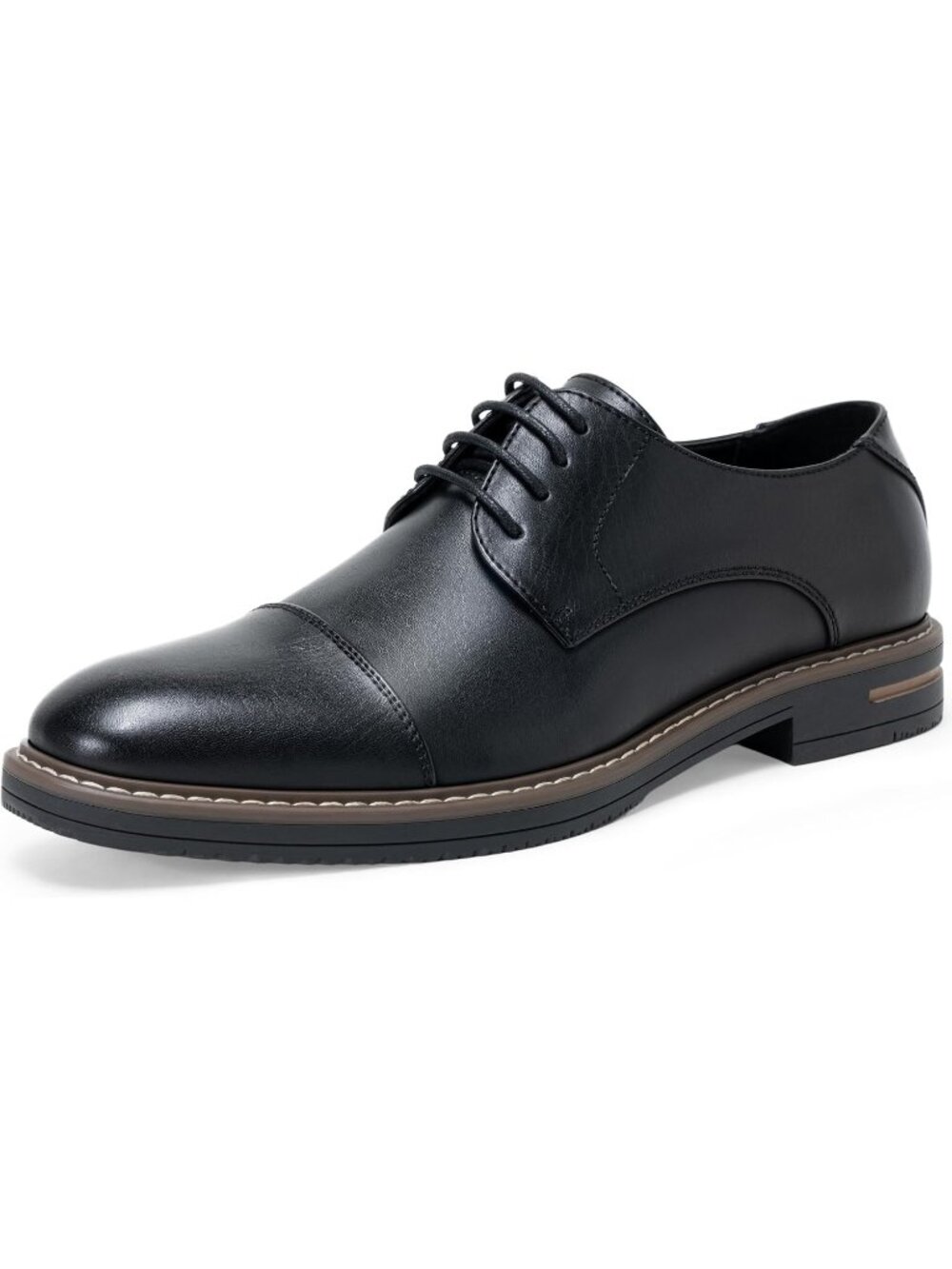Men's Black Classic Cap Toe Lightweight Formal Oxford Wedding Dress Shoes